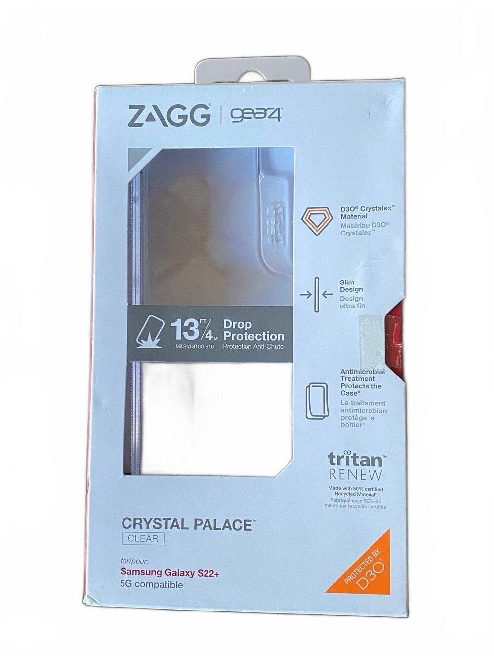 Gear4 Zagg Crystal Palace Case for Samsung Galaxy S22+ Clear